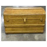 Antique Painted Steamer Trunk / Blanket Chest w/