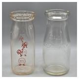 PURITY 1/2 PINT MILK BOTTLE & SEALED 1/2 PINT