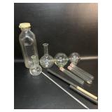 Glass Lab Boiling Flasks , Moeller Thermometer
