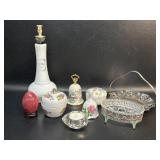 Vtg Jergens Lotion Milk Glass Bottle , Trinket