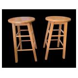 2 Wood Stools