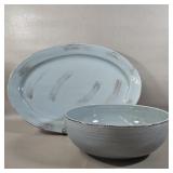 TAG SERVING PLATTER & BOWL