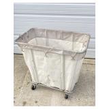 ROLLING LAUNDRY CART METAL FRAME & CANVAS