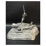 Vtg Yaacov Heller "David and Goliath" LE Pewter