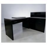 IKEA STYLE 2 PC OFFICE DESK 6 DRAWER DESK 35.5"