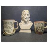 Frankoma Scandinavian Prayer Mugs & Vintage
