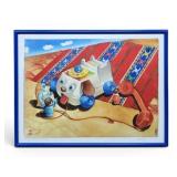 "The Phone Call" Signed Print by MarPar Whimsical