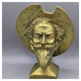 BRASS BUST DON QUIXOTE DE LA MANCHA ? 4LB 7 OZ