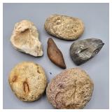 FOSSILS, LAYERED STONE & WORKING STONES