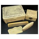 Vintage Plastic & Celluloid Dresser Boxes w/