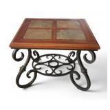 Tile Top End Table Wood & Metal Coffee Table