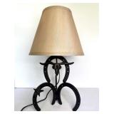 Diamond Horseshoe Lamp Vintage Works! Ranch