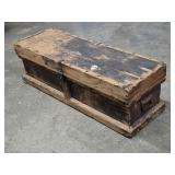 Antique Weathered Wood Chest Trunk