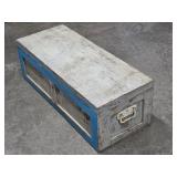 Rustic Weathered Painted Wood Chest