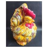 Vtg Rooster Candy Jar Farmhouse Decor