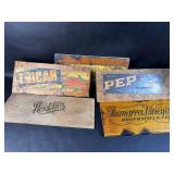 VTG Wood Fruit Crate Ends for Decor