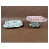Vintage Floral Pattern Toshiba Shoten Tidbit Tray