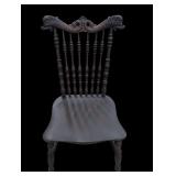 Antique Wood Dolphin Carved Chair