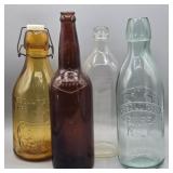 MISC BOTTLES GRAIN BELT BEER, ITALIAN PURE MILK