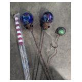 Decorative Garden Stakes & American Flag