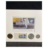 APOLLO 11 PAUL CALLE SIGNED U.S. STAMP DESIGN &