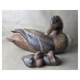 Hand-carved Decorative Wood Duck Decoy Mallard
