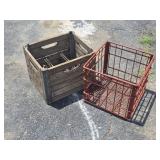 Two Vintage Milk Crates