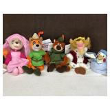 Disney Store Robin Hood Bean Bag Plush Lot Of 5