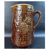 VTG Grape Pattern Pottery Pitcher Northstar ?