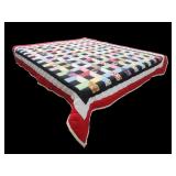 Vtg 3D Patchwork Quilt Hand Quilted