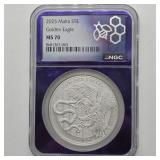 2025 MALTA $5 GOLDEN EAGLE MS70 NGC 1 OZ FINE