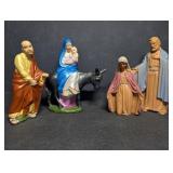 Vintage Ceramic Figurines, The Holy Family Flight