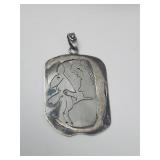 Vtg Sterling Silver Pendant