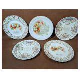 Antique Calendar Plates with Advertising, 1909,