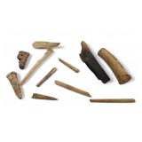 Native American Artifacts Bone & Antler Fragments