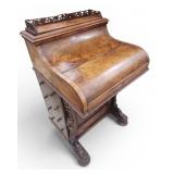 Stunning Antique Victorian Burl Walnut Davenport