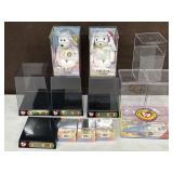 TY BEANIE BABY DISPLAY CASES, COLLECTOR CARD