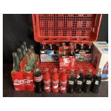 BOX LOT VINTAGE COCA-COLA BOTTLES MOST UNOPENED,