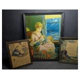 Vintage Litho Print "What is Home without a