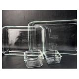 Glass Bakeware 2 Large Pyrex/ 2 Small Unbranded