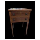 Antique Federal Style Work Table Marked Bittner