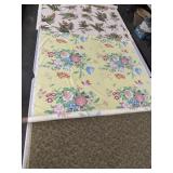 3 Fabric Pieces, Fern Print w/ Turtle & Frong 2