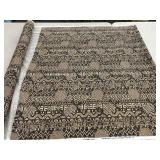 New Curtain Weight Fabric, Black Brown Tiki ,