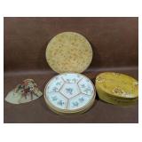 Vintage Majolica Divided Dish with Paper Machete