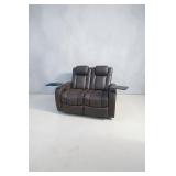 Pair of Leather Theater Seats by Valencia