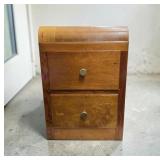 WATERFALL TOP VTG 2 DRAWER FILING CABINET 23" X
