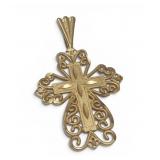 14k Gold Cross Pendant 1g