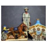Vintage Decanters, Ezra Brooks , Jim Beam +