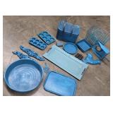 Box Lot Turquoise Blue Painted Home Decor +