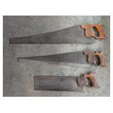 Vintage Hand Saws, Disston and Warranted Superior